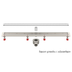 Желоб душевой с рамкой решетка "D" (полосы) ТатПолимер