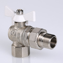 Кран шаровой угловой VALTEC BASE с полусгоном (VT.228.NW)