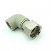 Колено полипропиленовое переходное пластм. с накидной гайкой HEISSKRAFT