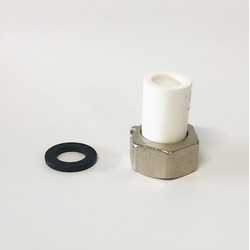 Соединитель д/счетчика PP-R белый РосТурПласт