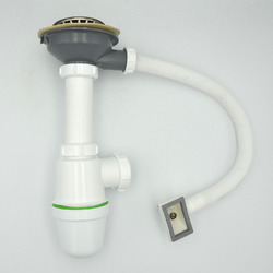 Сифон для кухни с прямоугольным переливом AKVATER (B0145P)