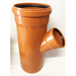 Тройник для наружной канализации 200 мм ПВХ SINIKON